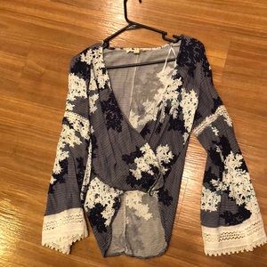 Long sleeve floral top